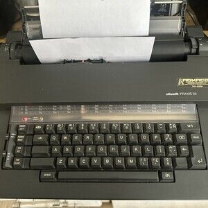 Vintage Olivetti Praxis 35 Electric Typewriter Carrying Case Dust cover & Manual